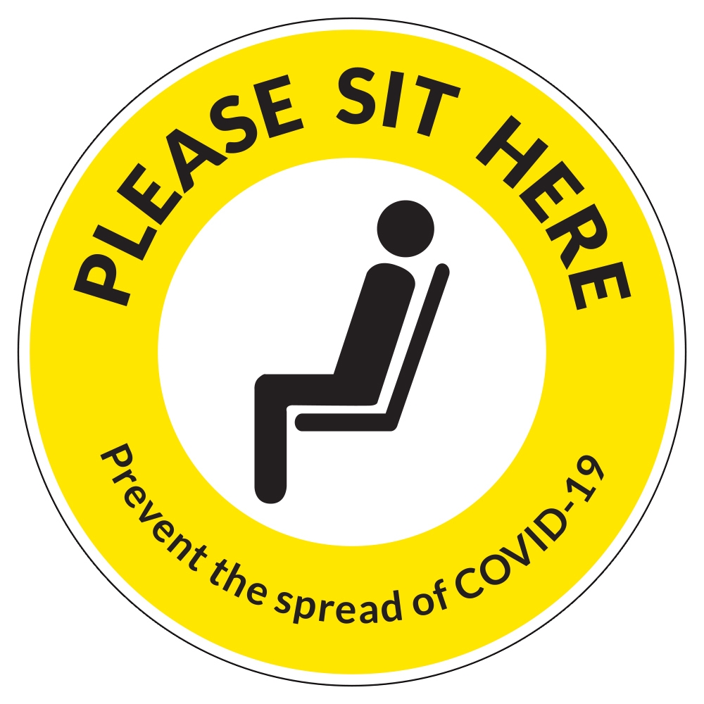 Social Distancing Seat Stickers